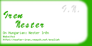 iren nester business card