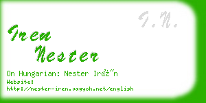 iren nester business card